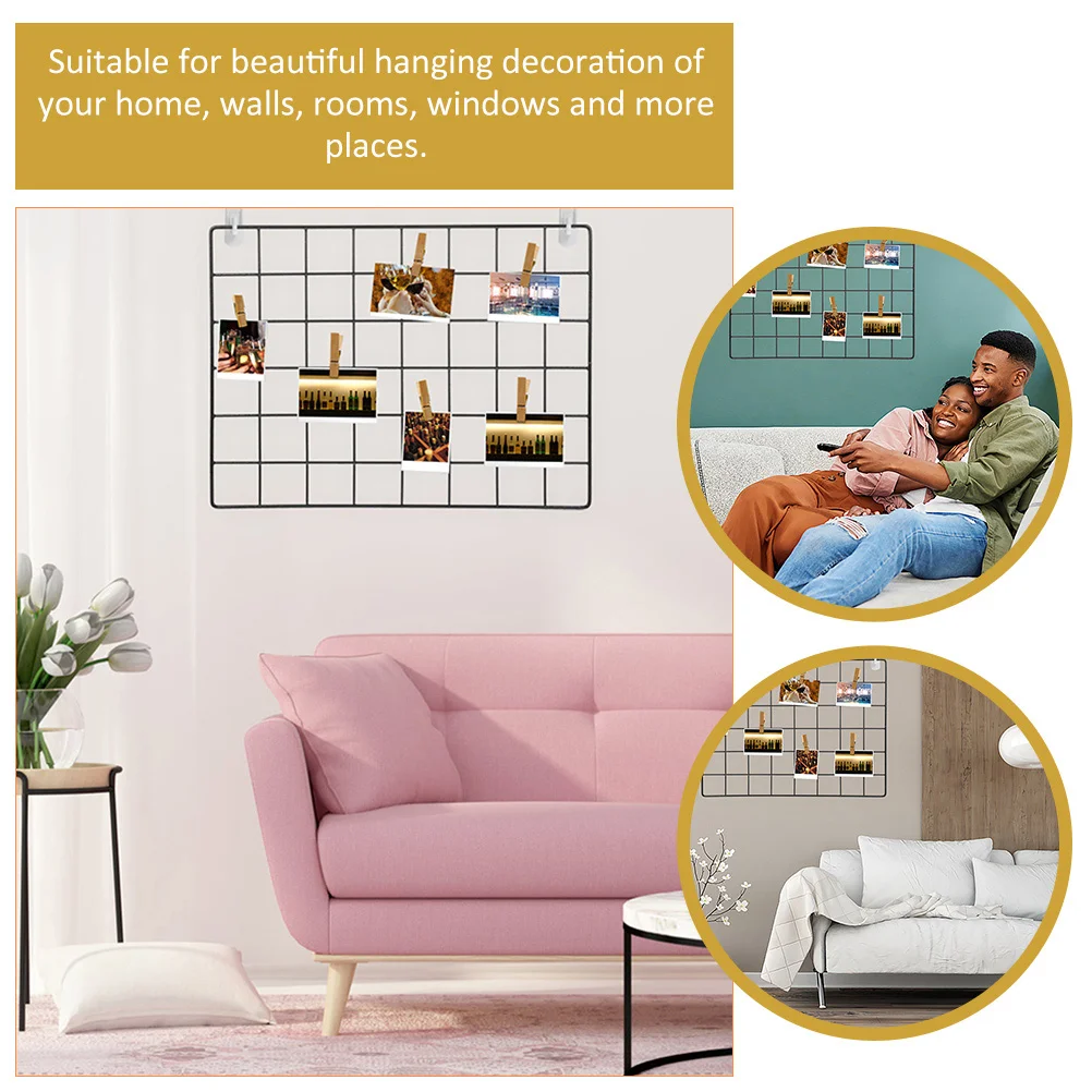 Shelf Wall Grid Decoration Photo Frame Panelling Display Hangers Picture Storage Holder Tool Hanging Mesh Pendant Iron