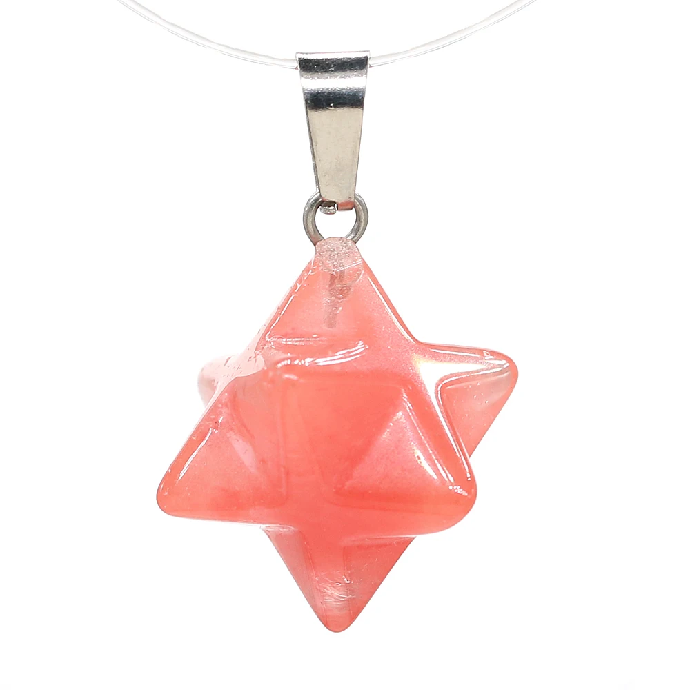 3pc Natural Stone Pendant Hexagonal Pyramid Shape Gemstone Exquisite Charms for Jewelry Making Diy Bracelet Necklace Accessories