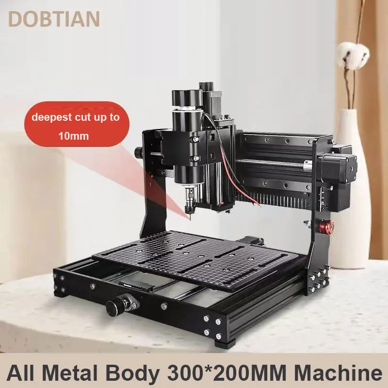 500W 3020 plus CNC Wood Router Laser Engraving Milling Cutting Machine GBRL Control 220V High Precision