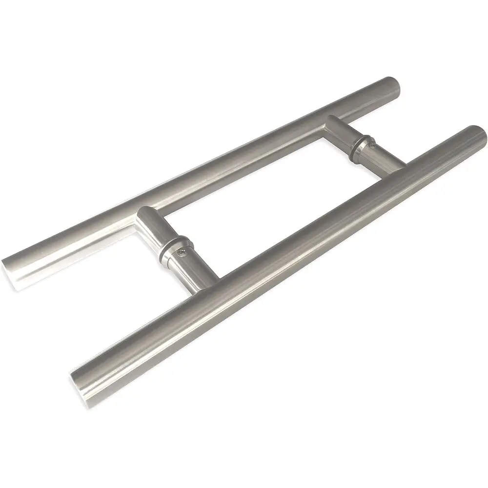 Maçaneta de porta inoxidável push-pull estilo escada dupla face moderna e contemporânea (16 polegadas/406 mm) para aço, alumínio e vidro