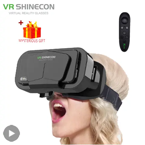 Shinecon Virtual Reality 3D Headset VR Glasses Devices Helmet Viar Lenses Goggles For Smartphone Cell Phone Smart Mobile Games