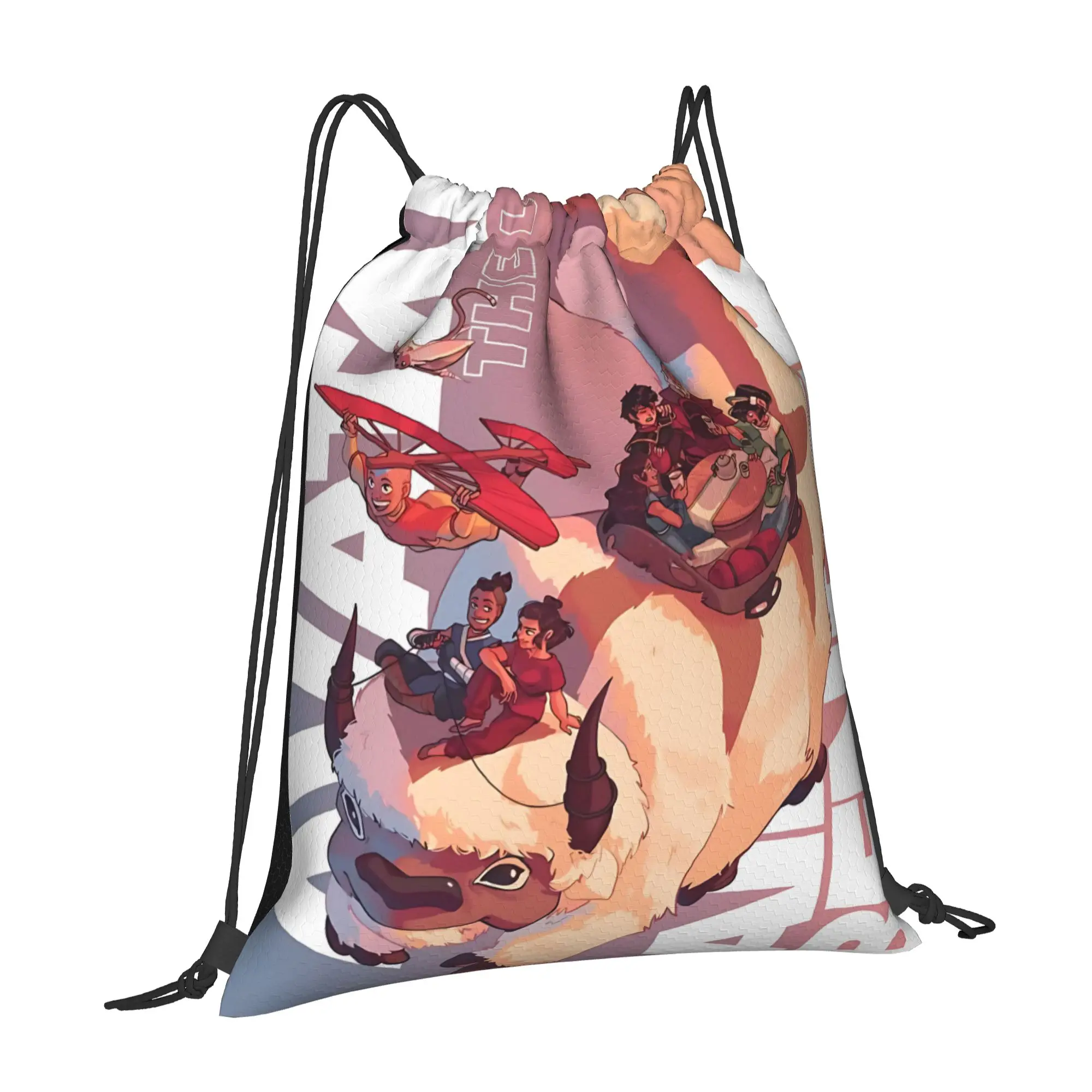1 pc Avatar Poster Avatar The Last Airbender Drawstring Bags Hiking Storage Backpack School Shoe Bag
