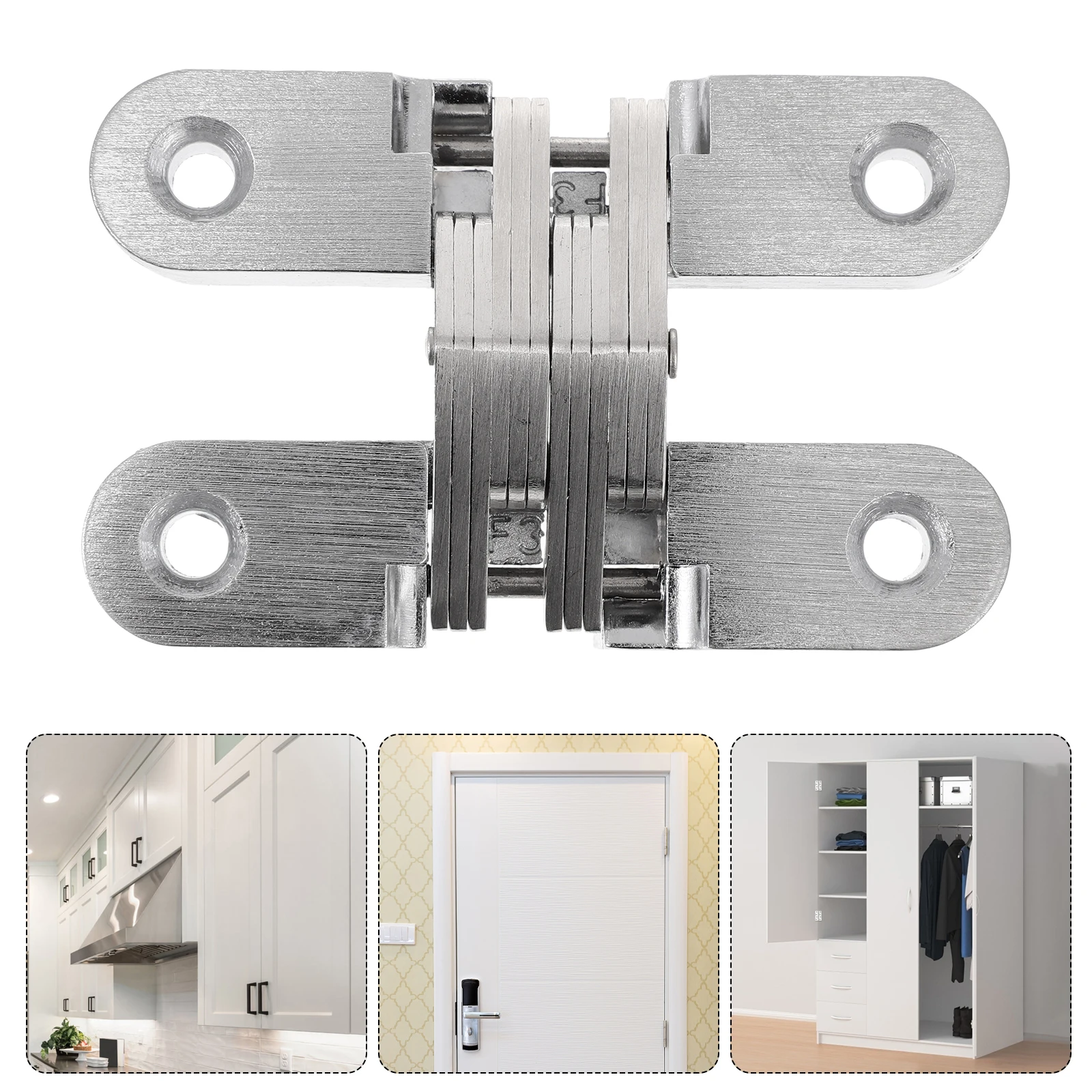 

Self Closing Door Auto Close Stainless Steel Adjustable Hidden Hinge Durable Cabinet niture Hinges Strong Load Bearing Easy
