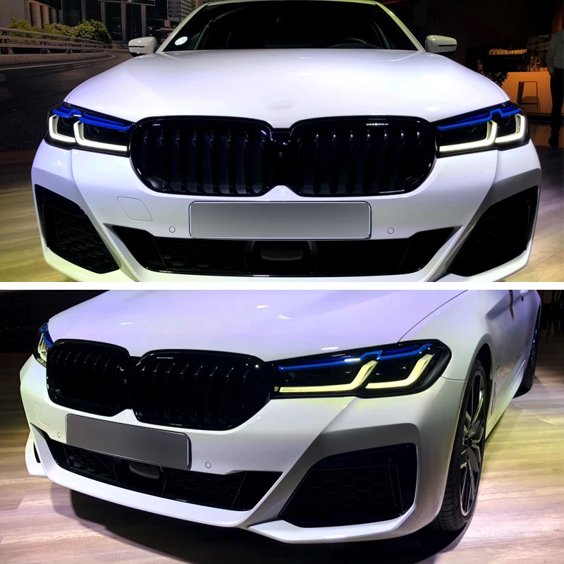 Für BMW G30 Frontgrill G31 G38 5er Serie LCI 520i 530i M Performance 2019 2020 2021 2022 2023 Hochglanz-Schwarz Auto-Kühlergrill