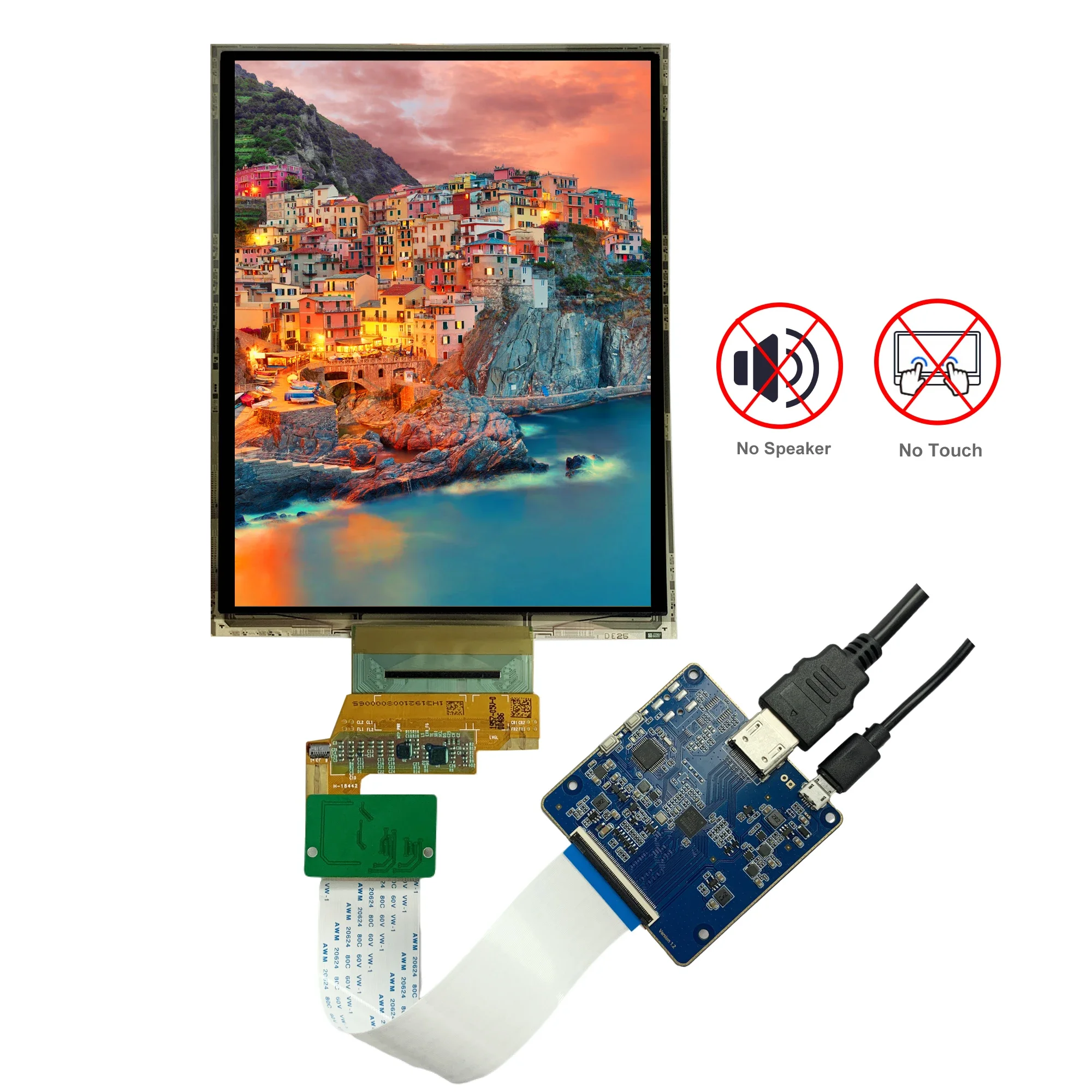 Imagem -06 - Wisecoco-tela Flexível Flexível Ultra Fina Hdmi tipo c Ips Oled Display com Placa de Excitador Amoled 1920x1440 78 Polegadas