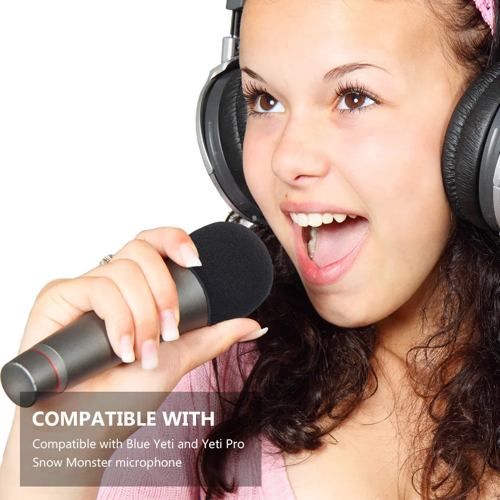 

Mic Cover Compatible Pro Microphone Dust Cover High Density Sponge Material Reduce Wind Noise Improve Sound Quality Ktv