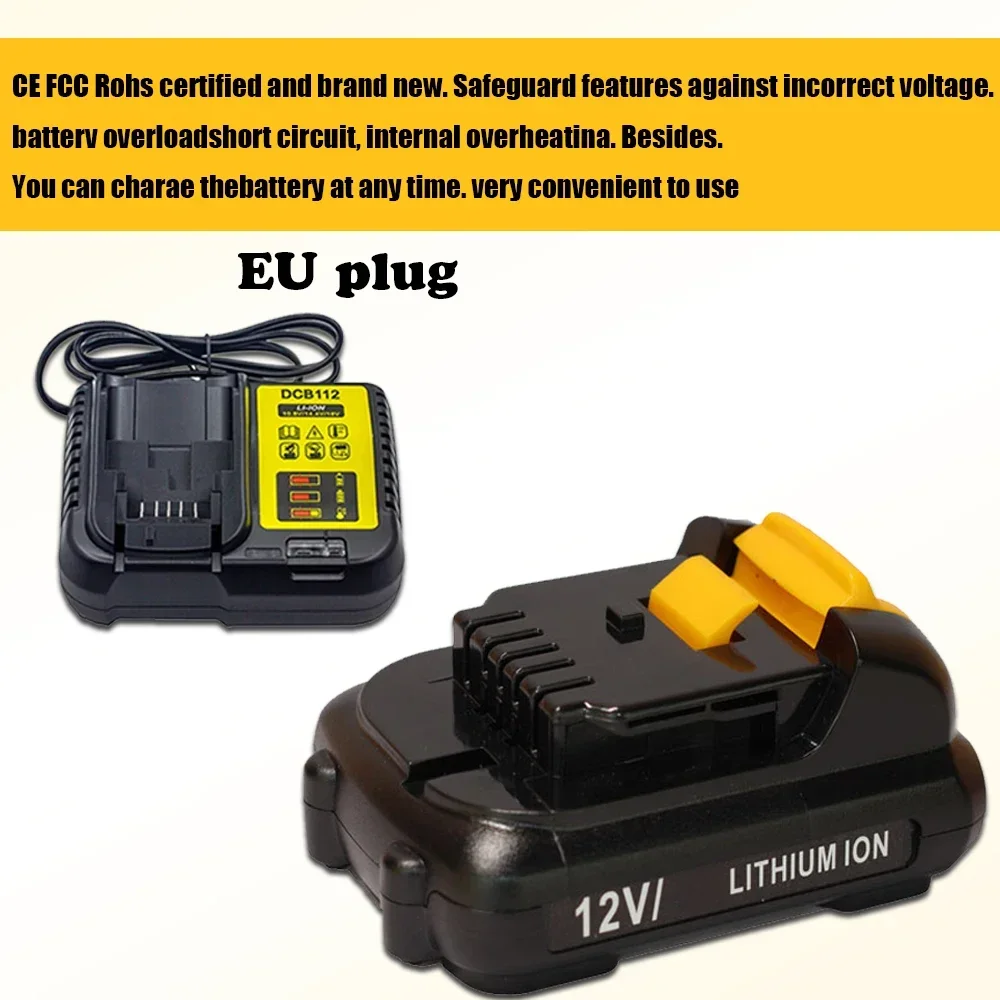 For DEWALT 10.8V/12V Battery 3/4/5Ah for DCB120 DCB122 DCB125 10.8V DCB100 DCB101 DCB119 Li-ion Power Tools Battery