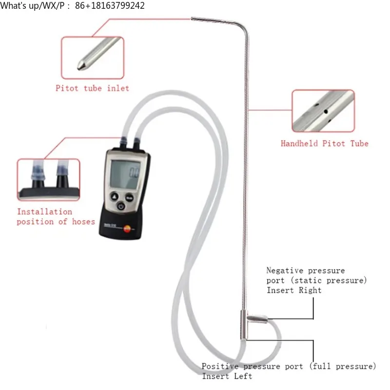 Stainless Steel Pitot Tube, Length 500 Mm, Diameter 7 mm - Use d for Measuring Flow Velocity 0635 2045