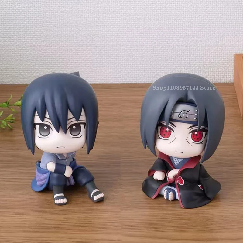 

10cm Naruto Shippuden Figurine Uchiha Sasuke Figure Mini Lookup Uchiha Itachi Action Figure Decoration Anime PVC Collection Toys