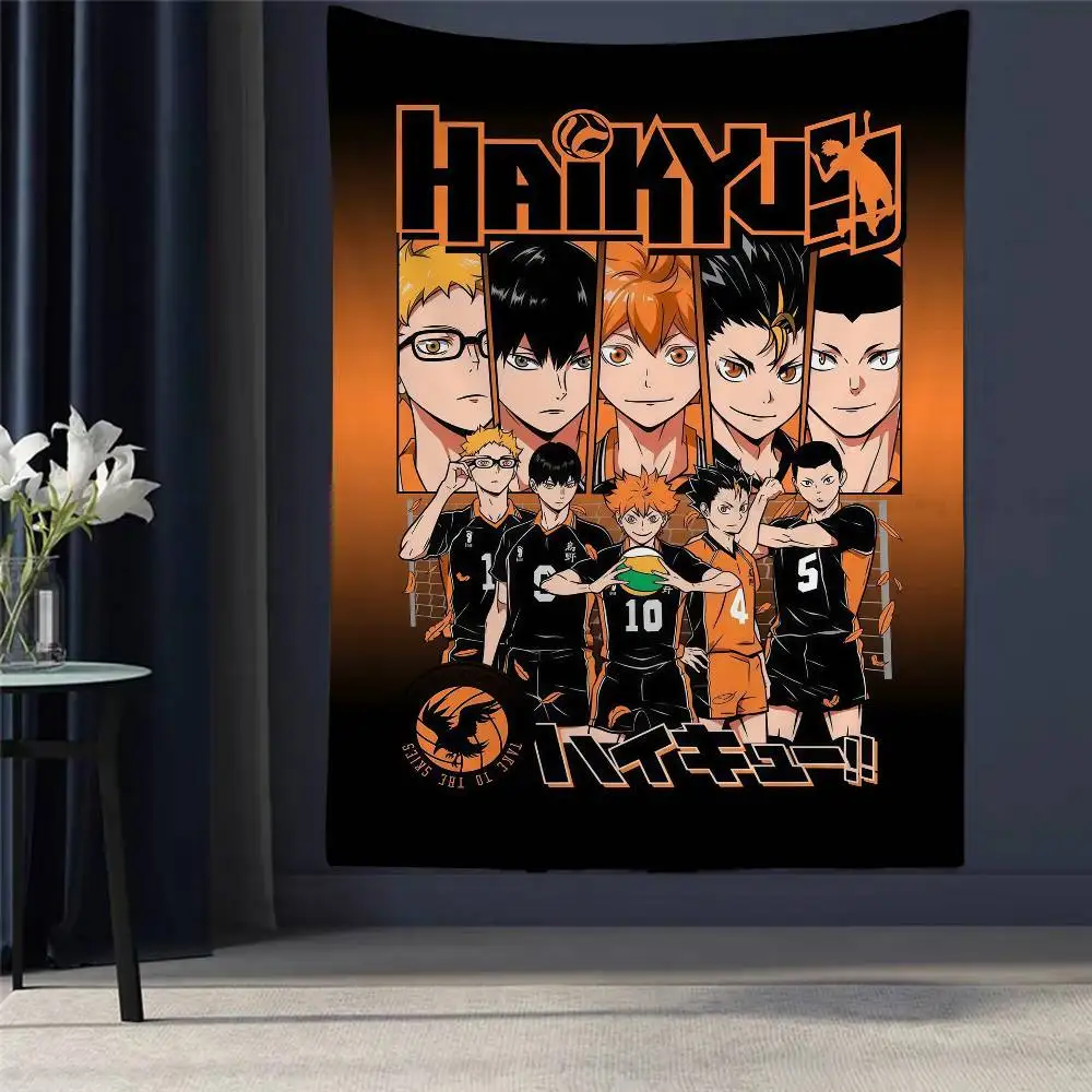 

Haikyuu Anime Volleyball Chart Tapestry For Living Room Home Dorm Decor Art Home Decor
