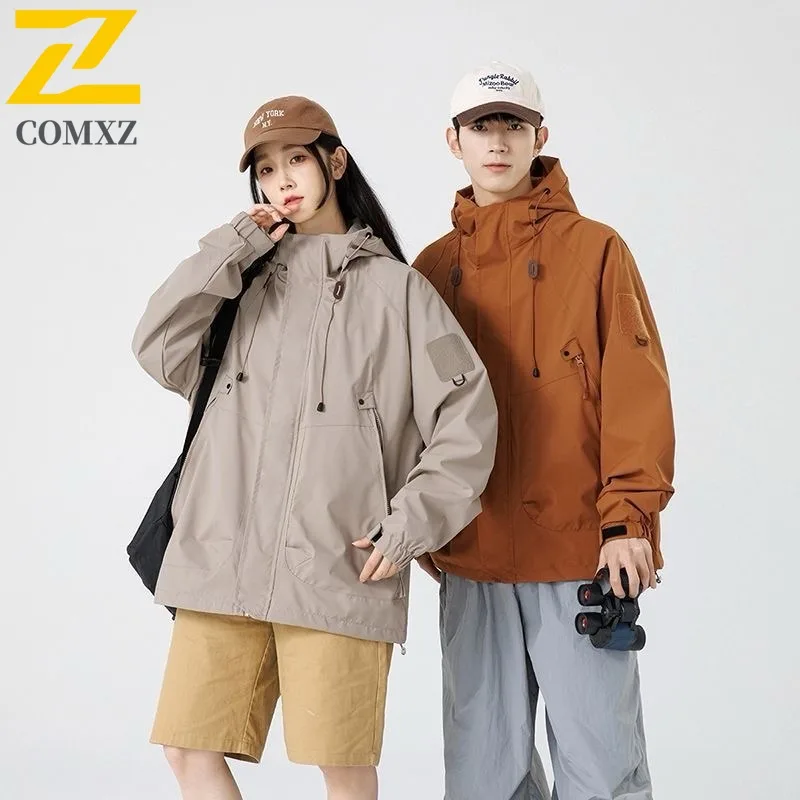 

COMXZ Мужская верхняя одежда Ветрозащитная дышащая куртка для приключений и охоты высокого качества для рыбалки Минималистичная прогулочная куртка для кемпинга