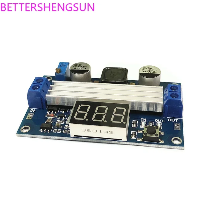 DC-DC High-Power Adjustable Boost Module 3.0~35V L 3.5~35V 100W with Digital Display Voltmeter