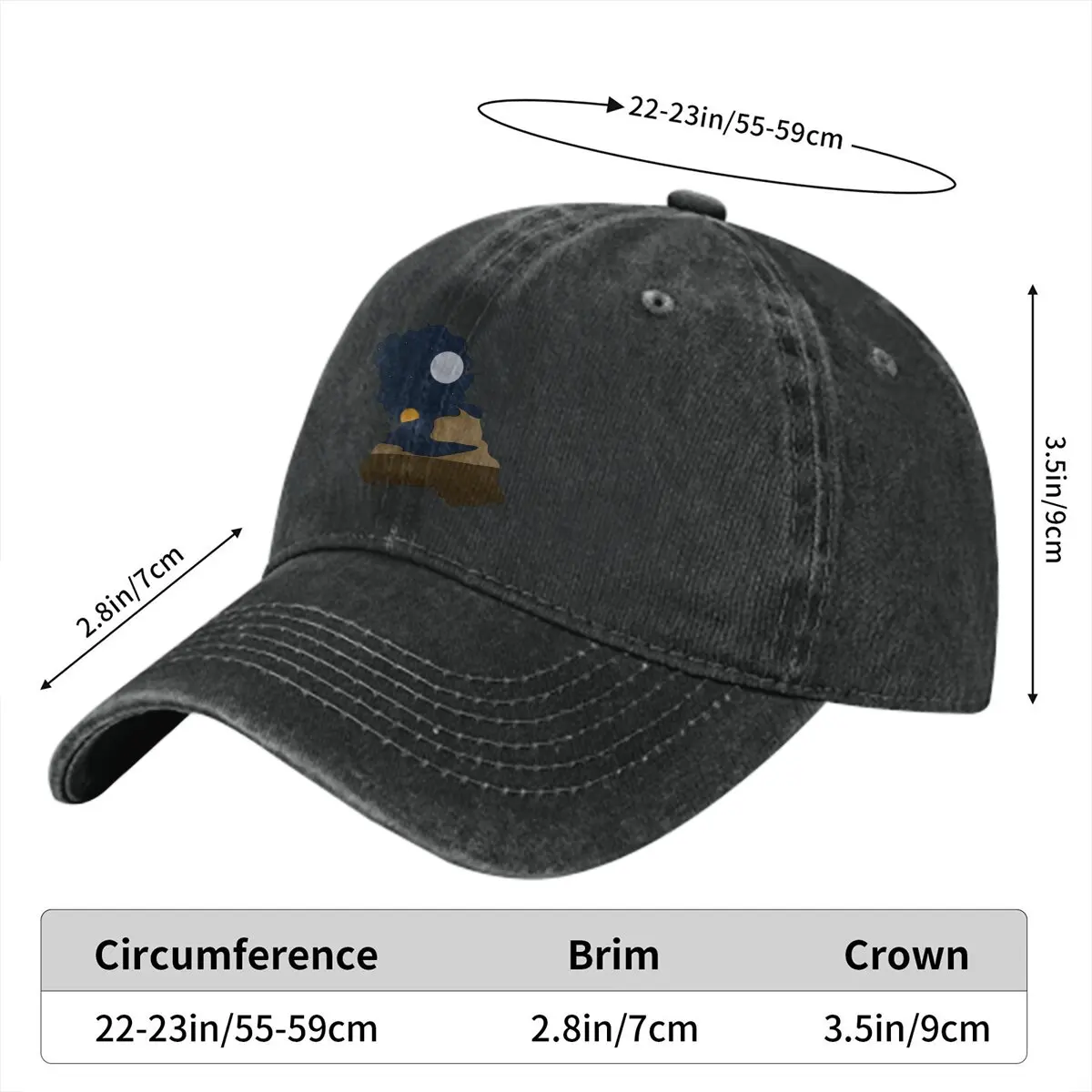 Washed Men's Baseball Cap Minimalist Illustration Trucker Snapback Cowboy Caps Dad Hat Dune Chronicles Sci-Fi Movie Golf Hats