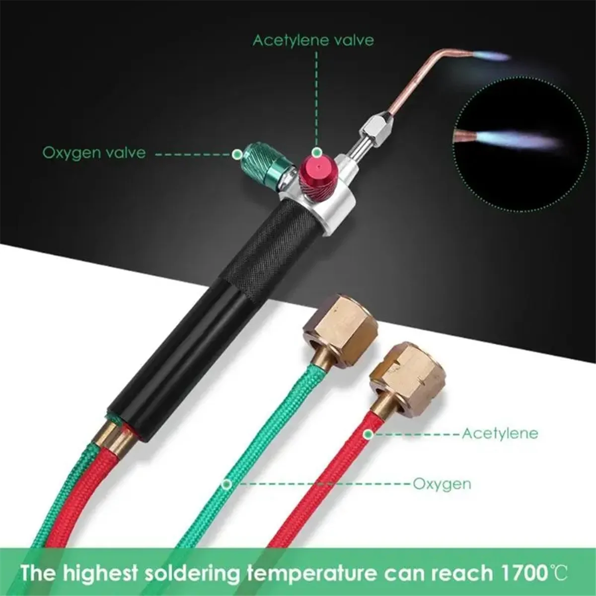 A002 Upgrade Soldering Cutting Torch Mini Welding Torch Little Gas Torch Jewelry Tools 5 Tips Connetor with Oxygen Gas