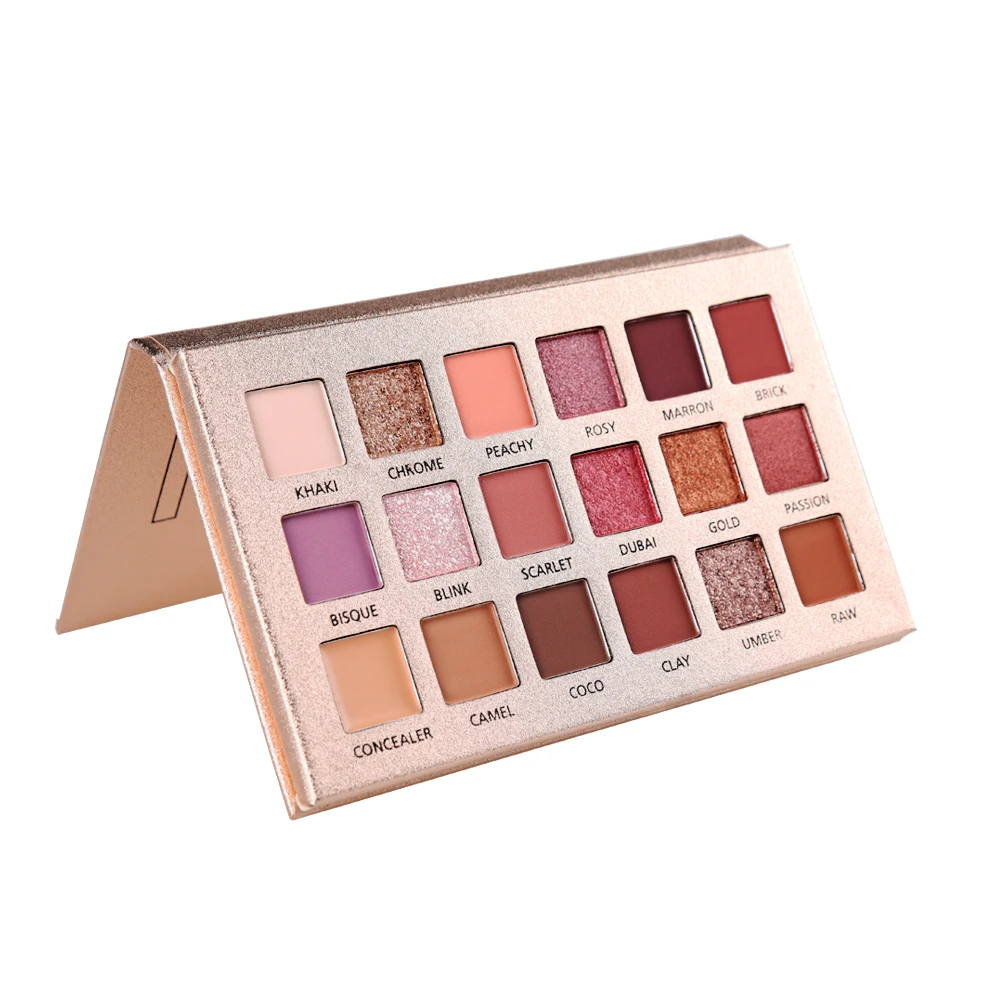 Beauty Glazed 18 สี Glitter Matte Eyeshadow Palette แต่งหน้า Glitter Pigment Smoky Eyeshadow Palette เครื่องสําอางกันน้ํา TSLM2