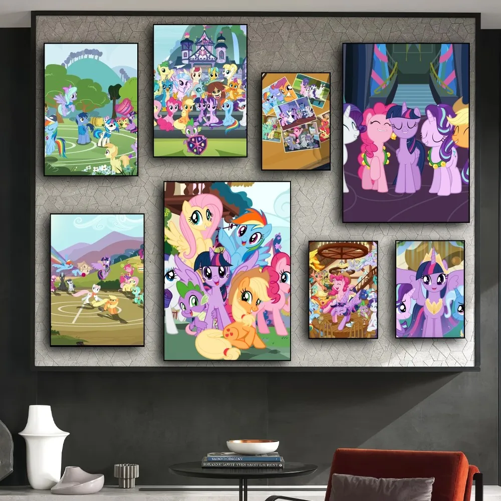 BiliBili Little Unicorn Ponys Poster Prints Wall Pictures Living Room Home Decoration