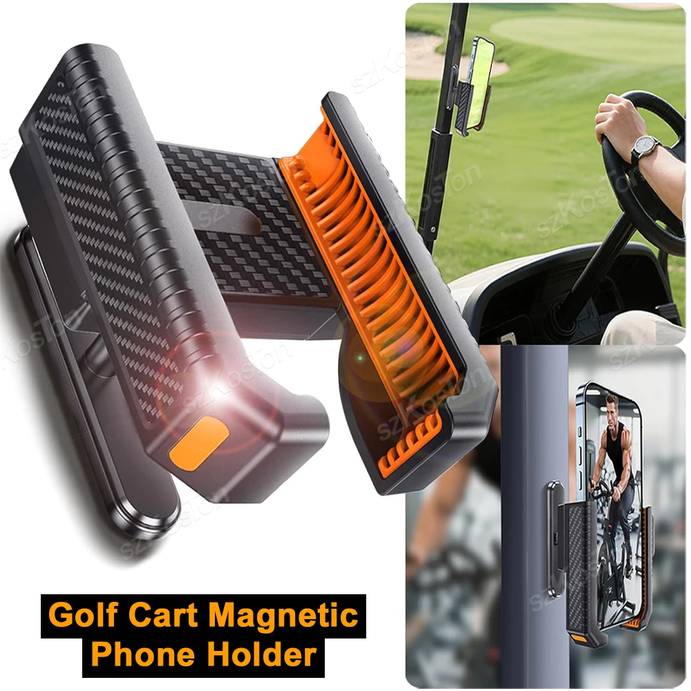 

Магнитный держатель для телефона на тележку для гольфа, совместимый с iPhone, Samsung и всеми смартфонами 4,5-7 дюймов, поворот на 360 градусов ° Регулируемый держатель для телефона