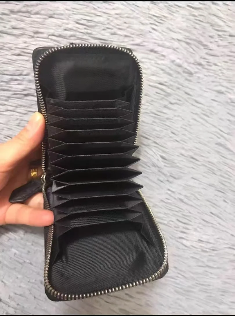2026 New Ostrich Leather men's Card Bag Fashion Leisure Genuine Leather Multi Card Holder Bag 45