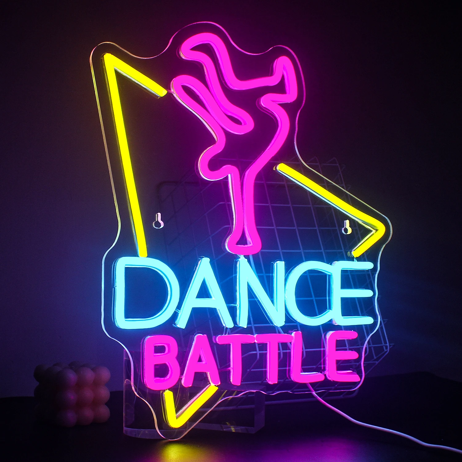 Imagem -02 - Dance Battle Dimming Neon Led Light Signs Hip-hop Room Studio Wall Decor para Homem Caverna Dancing Party Bar