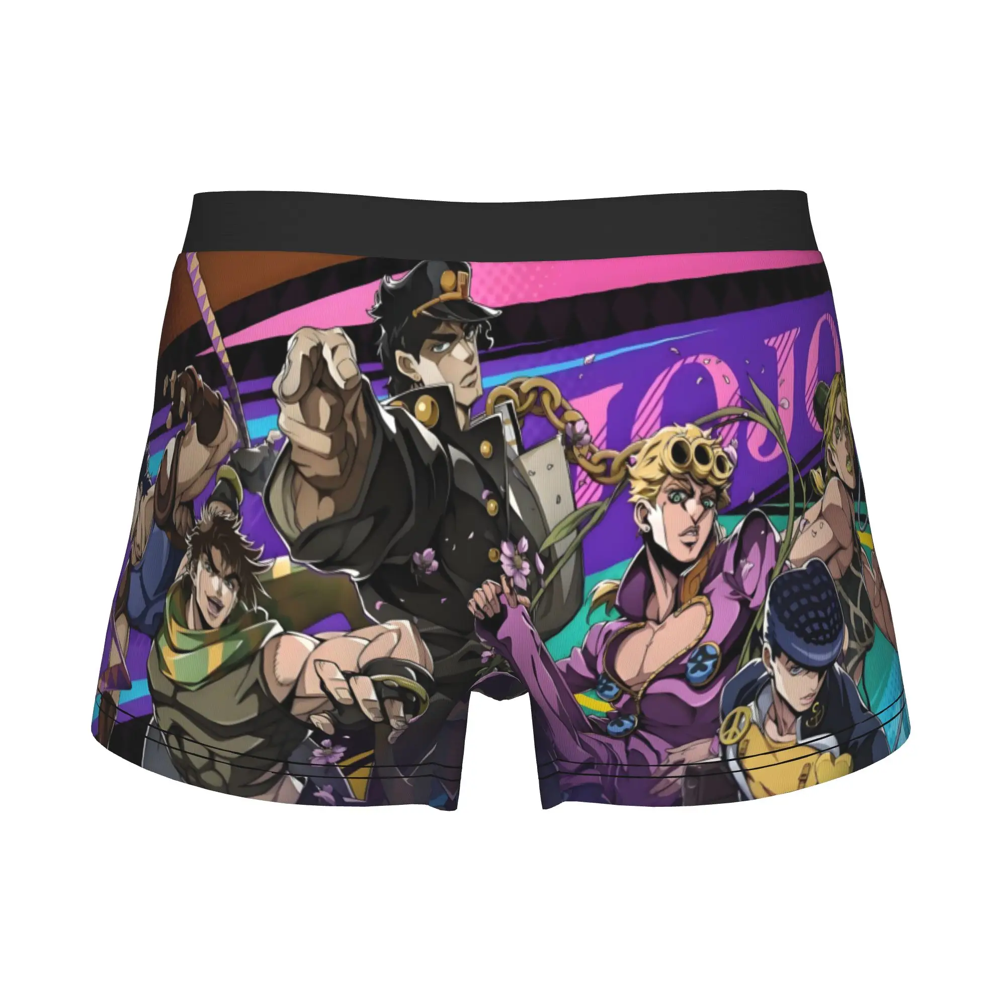 Fashion Adventure Anime Hero Boxers Shorts Panties Male Underpants Breathable JoJos Bizarre Briefs Underwear