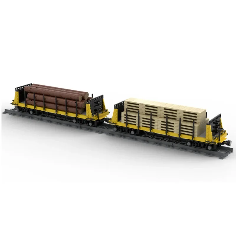 Building Block MOC-49271 Wood Rail Transport Vehicle Splicing Block Model 1287pcs Boy Puzzle Education Birthday Christmas  Gifts