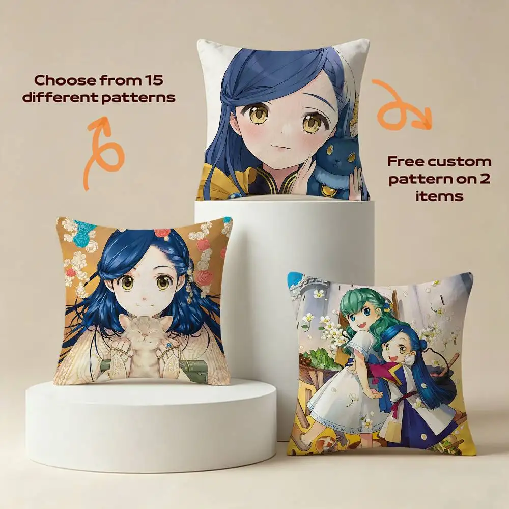 M-Myne A-Ascendance of a Bookworm Square Sofa Pillow Cover Solid Color Living Room Home Decor Cushion Case