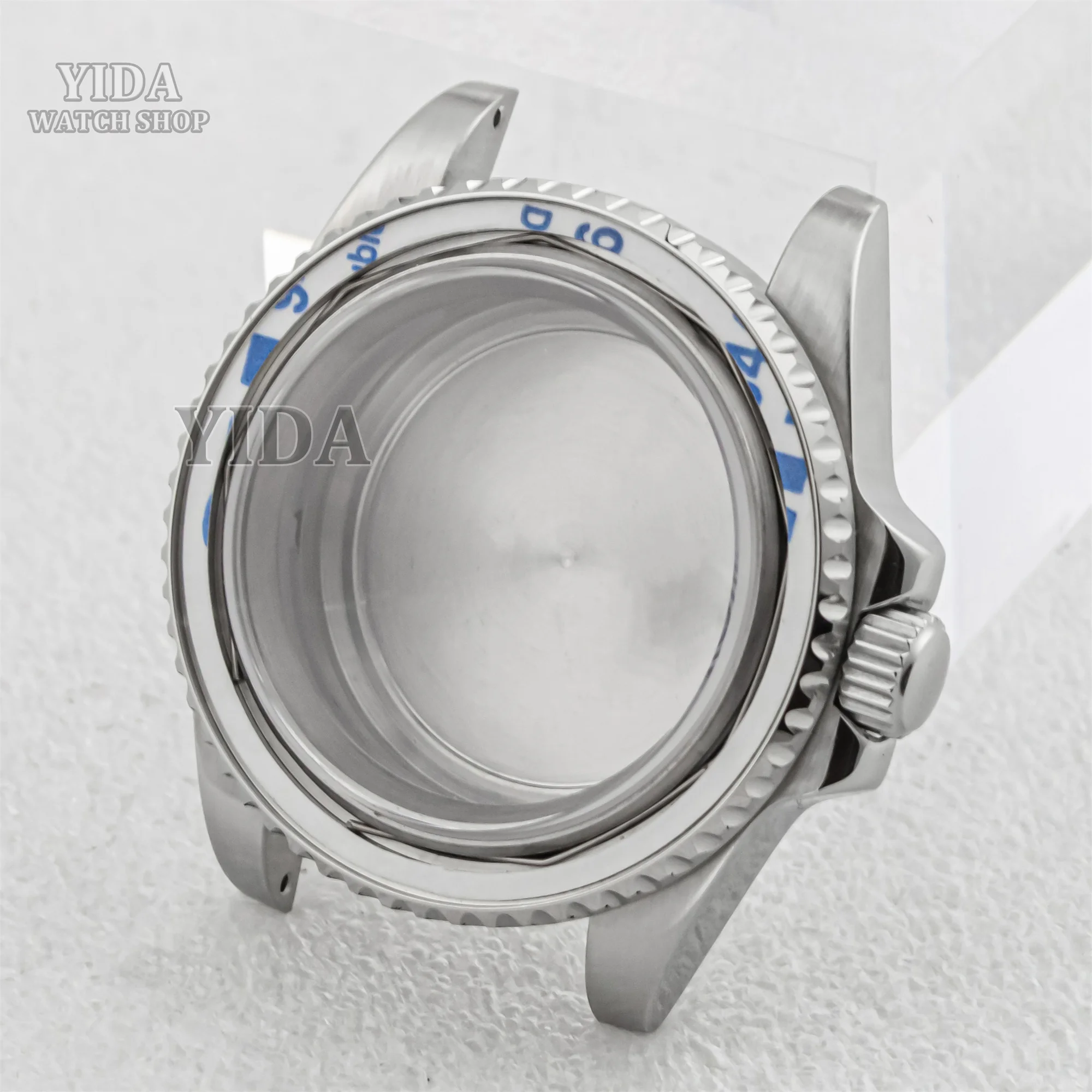 SUB GMT Watchcase 40MM Case Sapphire Glass 10ATM Waterproof Sapphire Crystal Solid Back cover For NH35 NH36 Movement Accessories