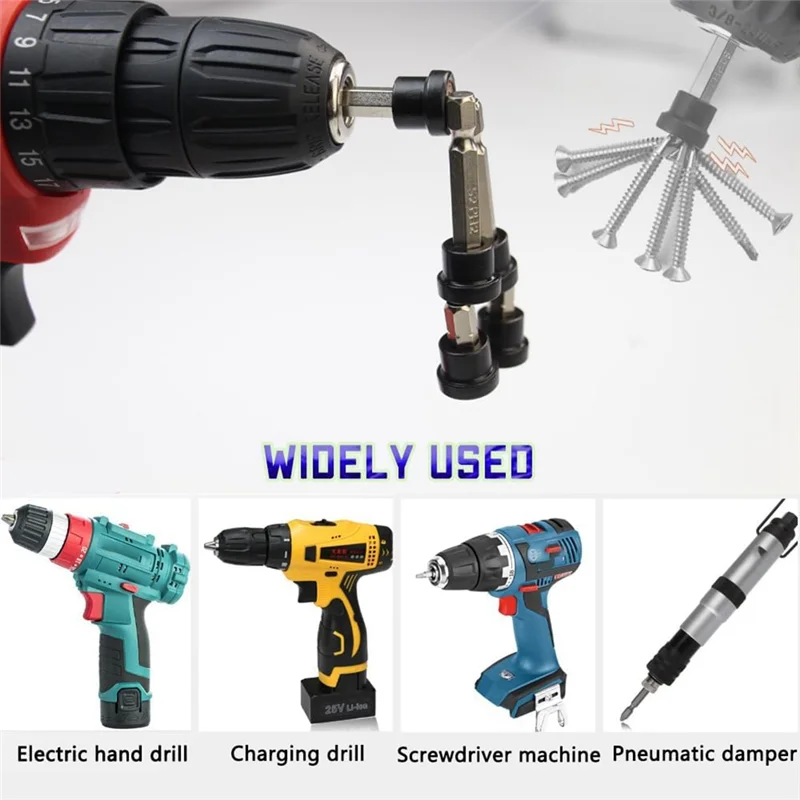 B-Est 5 قطع من أداة ضبط برغي الحوائط الجافة المغناطيسية الممتازة - لقم PH2 لبرغي الألواح الجصي 1/4 بوصة لقمة تحديد المواقع السداسية