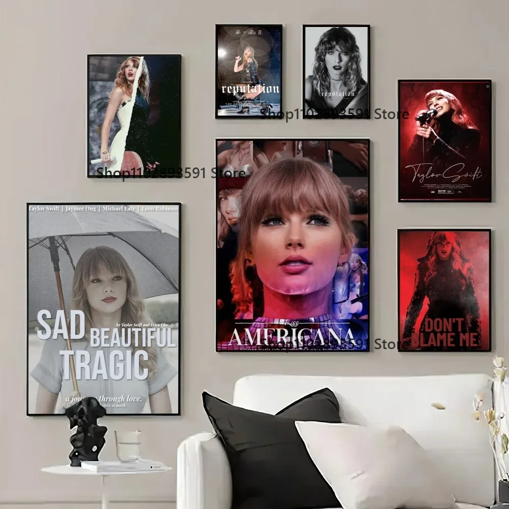 1pc  Singer T-Taylor Beautiful Poster Paper Print Home Bedroom Entrance Bar Cafe Art Painting Decoration