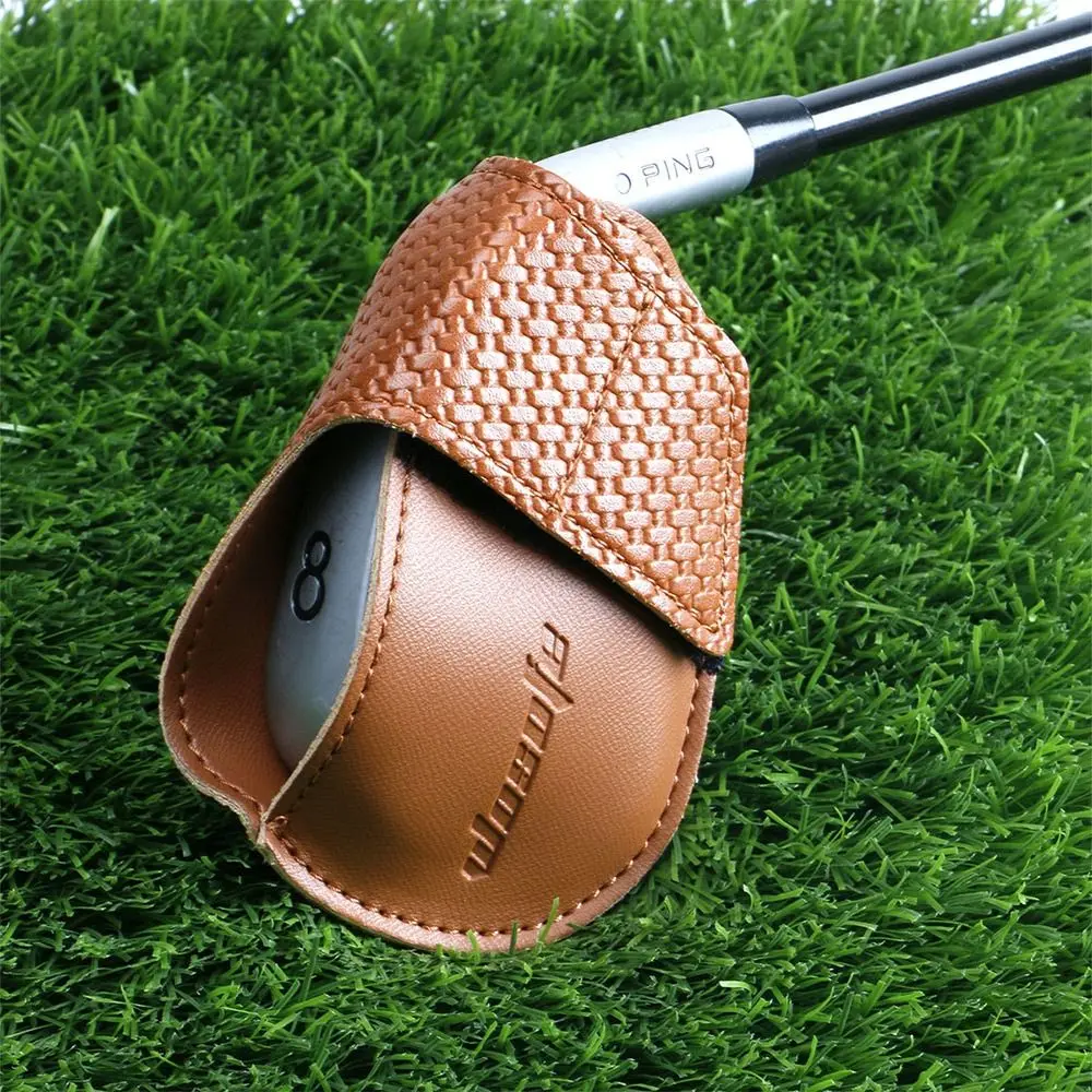 Practical PU Accessories Golf Iron Head Cover Golf Club Head Covers Protective Headcover Golf Rod Sleeve Golf Accessories