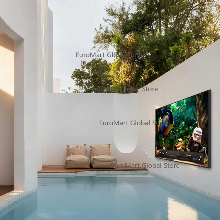 Commercial 65 Inch Sun Readable Television IP55 1000 Nits 4K Anti-Glare Advertising Waterproof Screen Outdoor Tv