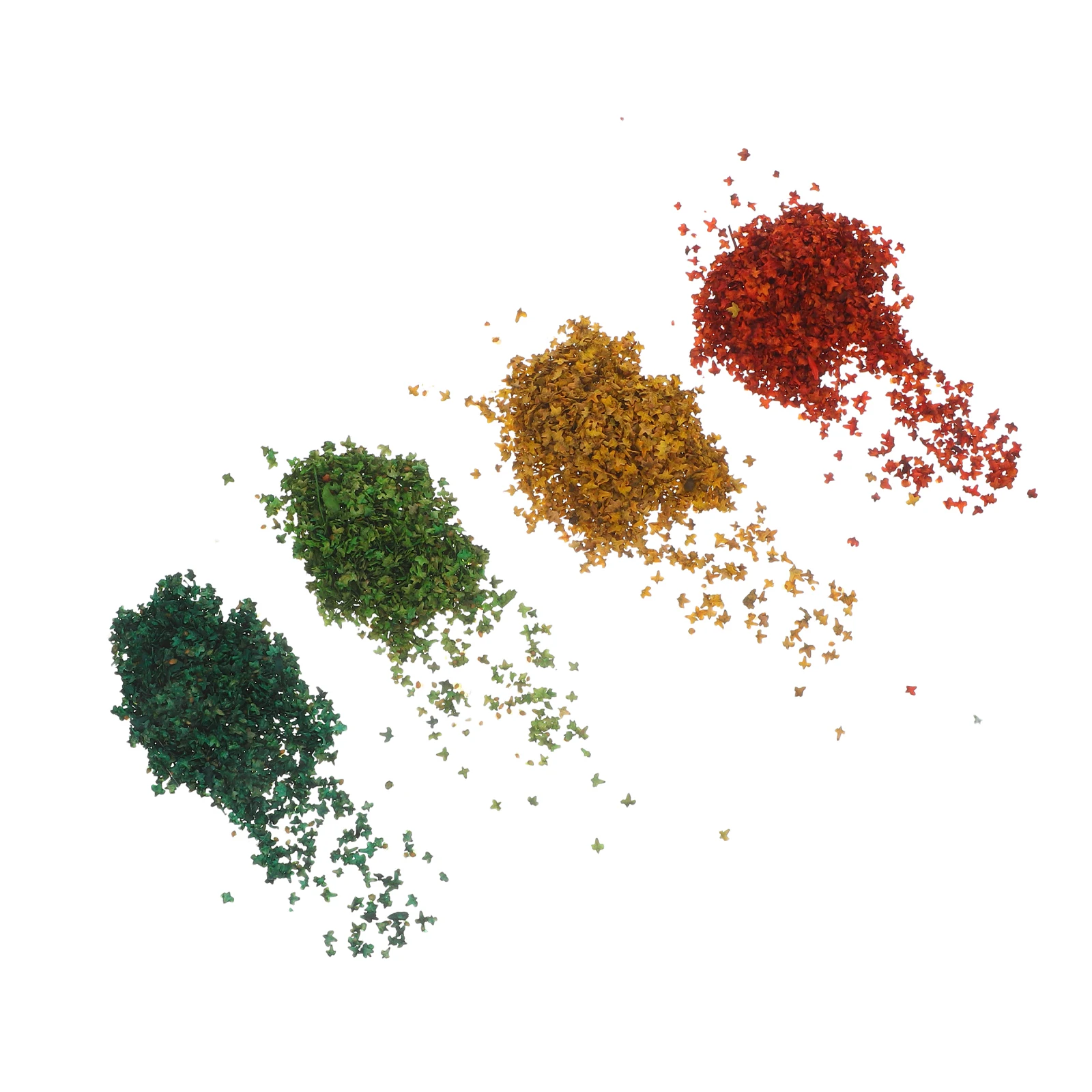 

4 Bags Miniature Leaves Realistic Simulation for DIY Fairy Garden Diorama Scenery Railway Layout Simulated Green Plants