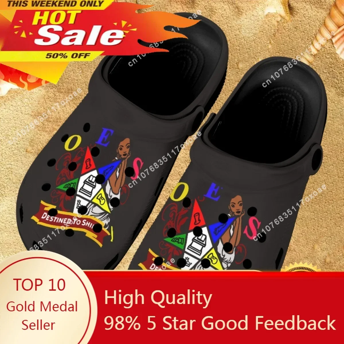 

Lightweight Non-slip Indoor Slippers OES Sistars Order Of Eastern Printed Casual Flat Garden Shoes Couple Beach Adult Sandals