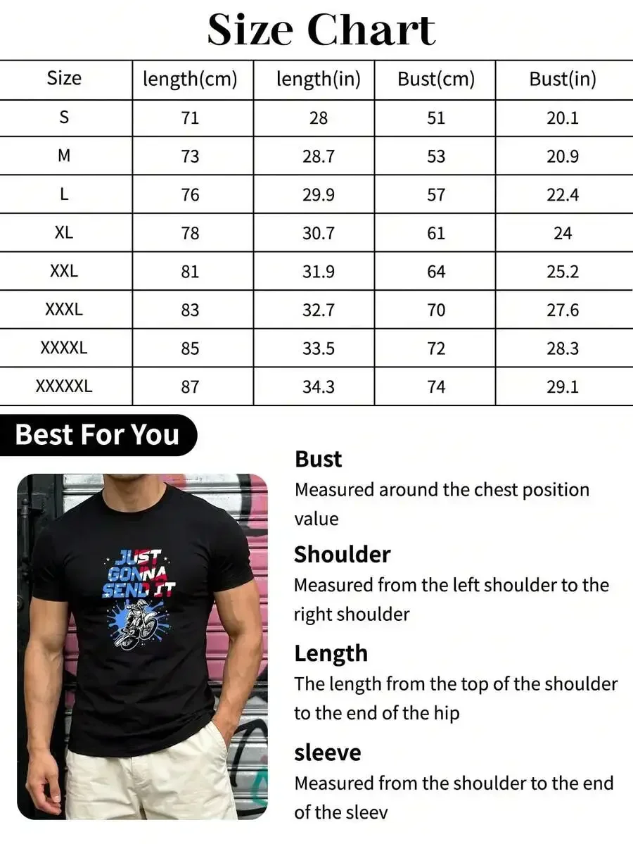 Y2K Street Retro Style Men's Cotton T-Shirt 100% - Soft And Skin-Friendly, Breathable And Sweat-Free, Suitable For Everyday Wear