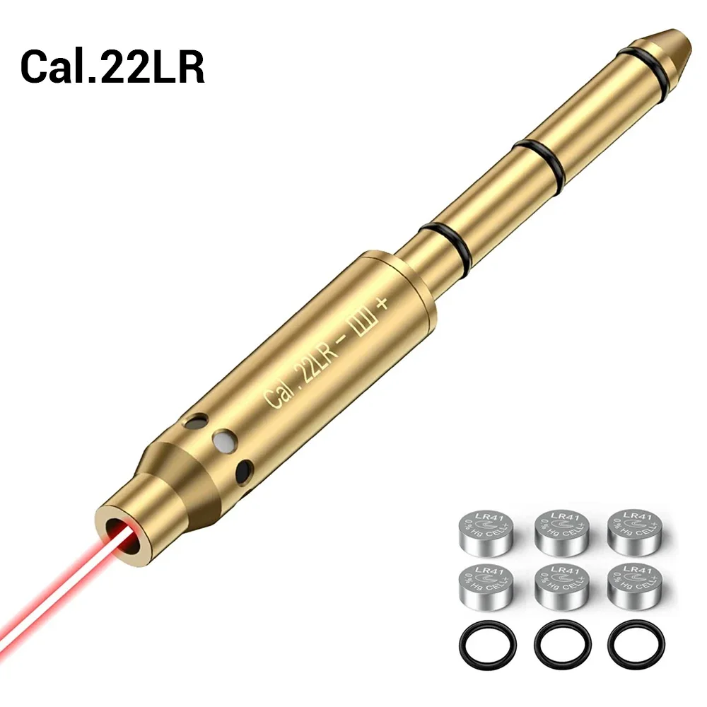 Tactical Red Laser Calibrator 9mm .38spl .223 .177 22LR Cal Boresighter Handgun Pistol Rifle Bore Sight Hunting Accessories