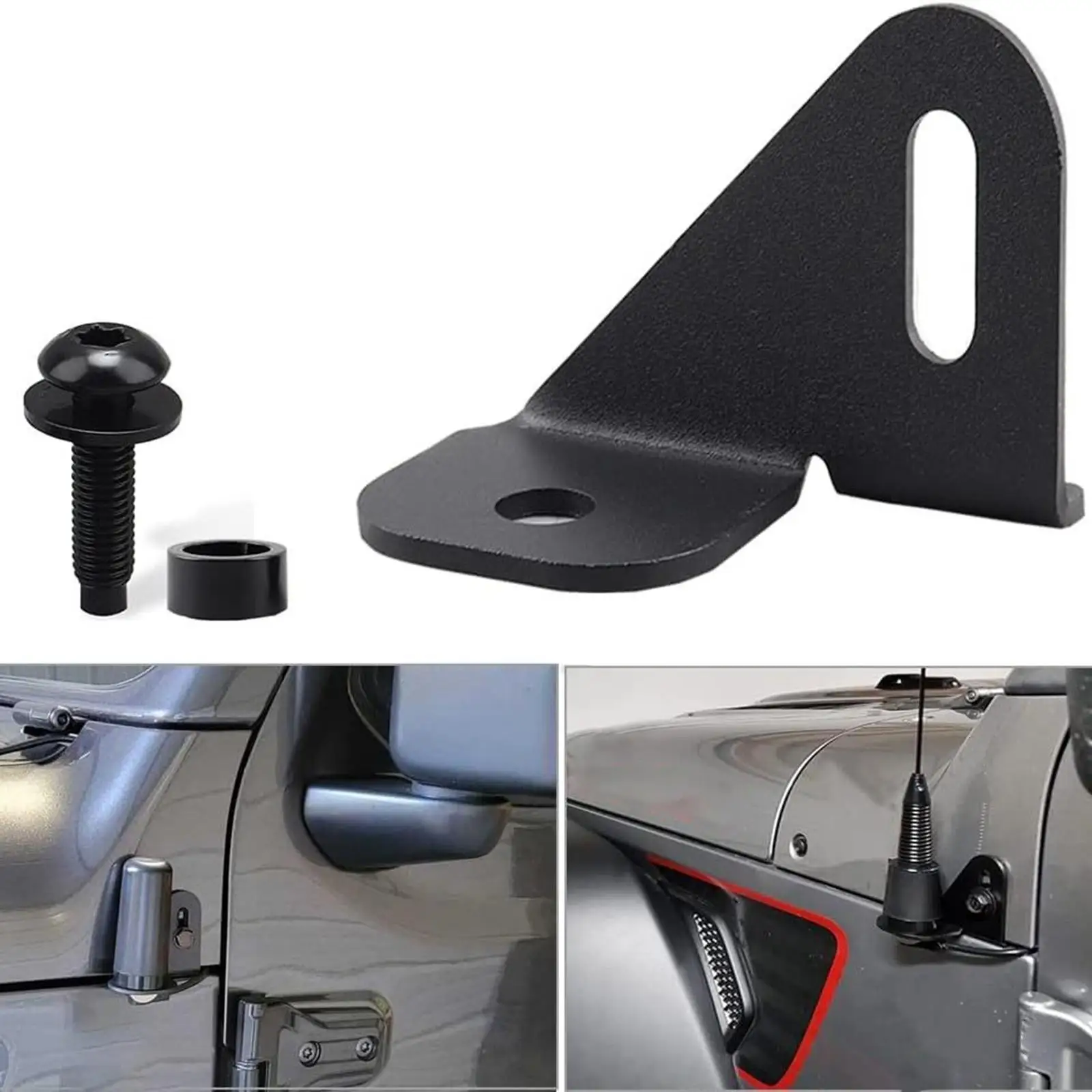 Suporte de montagem de antena CB Rack de modificação para Jeep JL JT Jlu