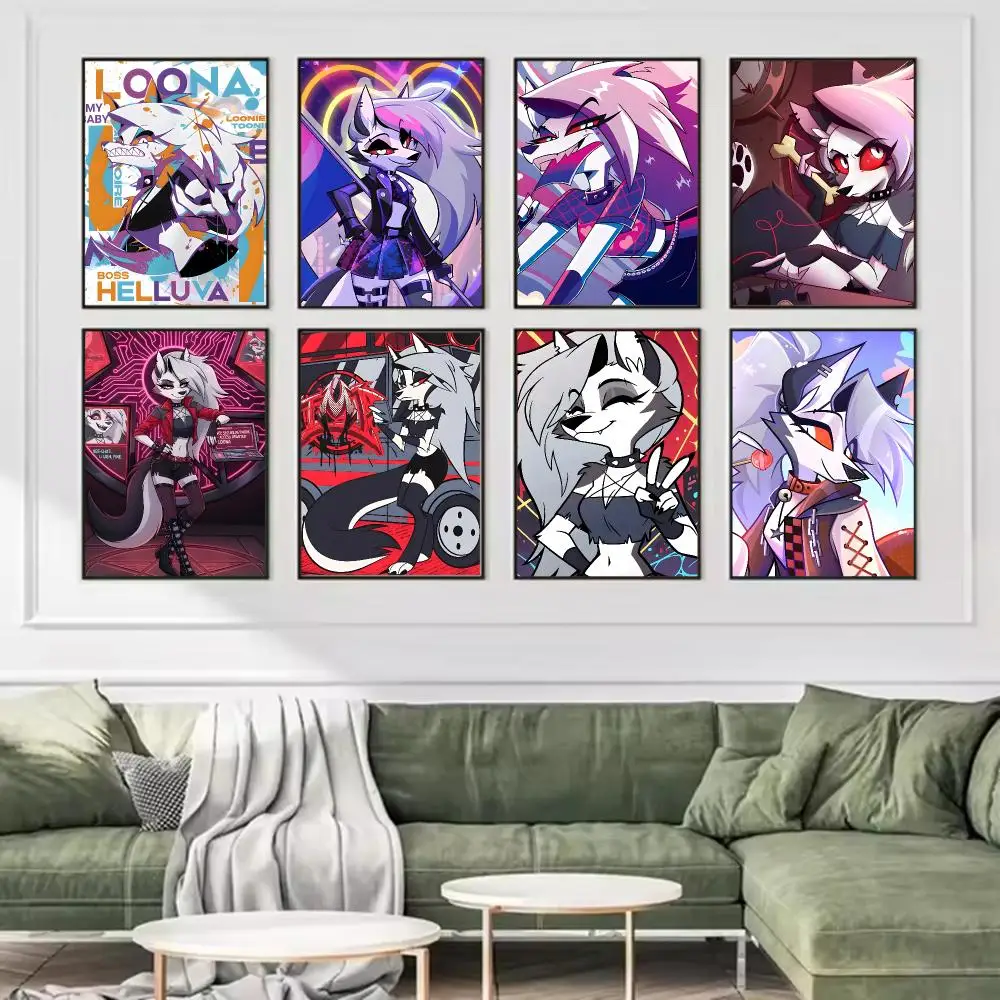 Anime Loona H-helluva Boss Poster Trendy And Easy-to-Apply Wall Art Stickers For Home Decor And Dorm Room Walls