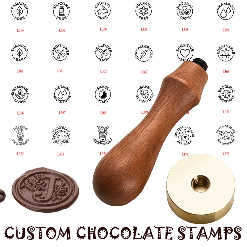 Benutzerdefinierter Schokoladenstempel in Lebensmittelqualität, Logo-Branding, DIY-Schokolade, personalisierte Wachssiegelstempel für Weihnachten, Hochzeit und Geburtstagsgeschenk