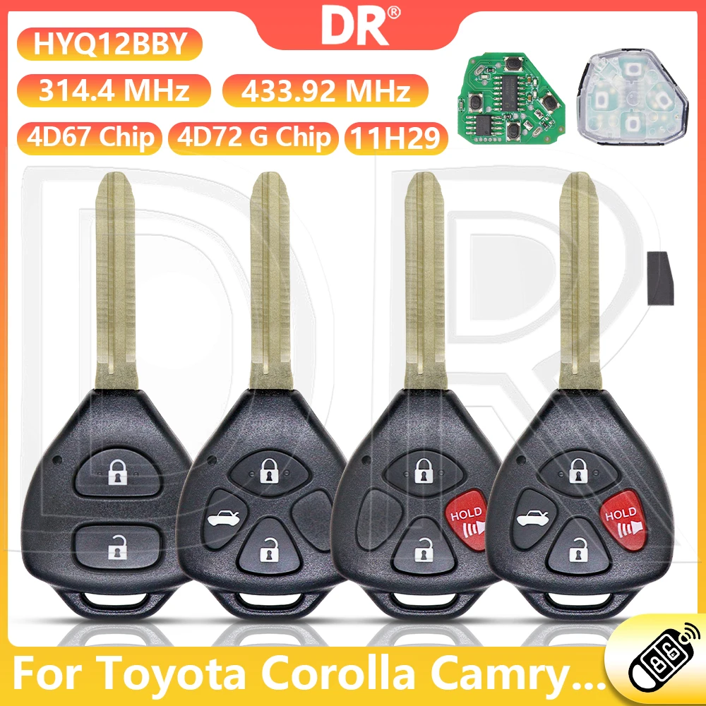 DR3 HYQ12BBY 314 433MHz Car Remote Key For Toyota Corolla Yaris Prado RAV4 Land Cruiser Camry Voxy Noah Scion 4Runner Subaru BRZ