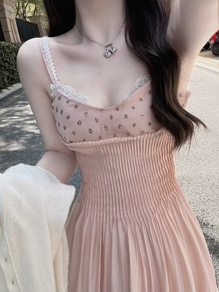 

Strive Umei Micro plus Size A-Line Skirt Sweet Pure Desire Spring Summer Chiffon Dress Korean Style Commuter Dress