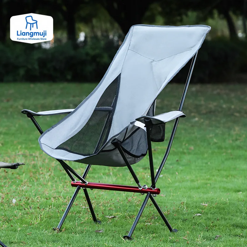 

Desert Fox Camping Chair with Armrest Outdoor Folding Chairs with Carry Bag Long Backrest Chair for Fishing Hiking Climbing