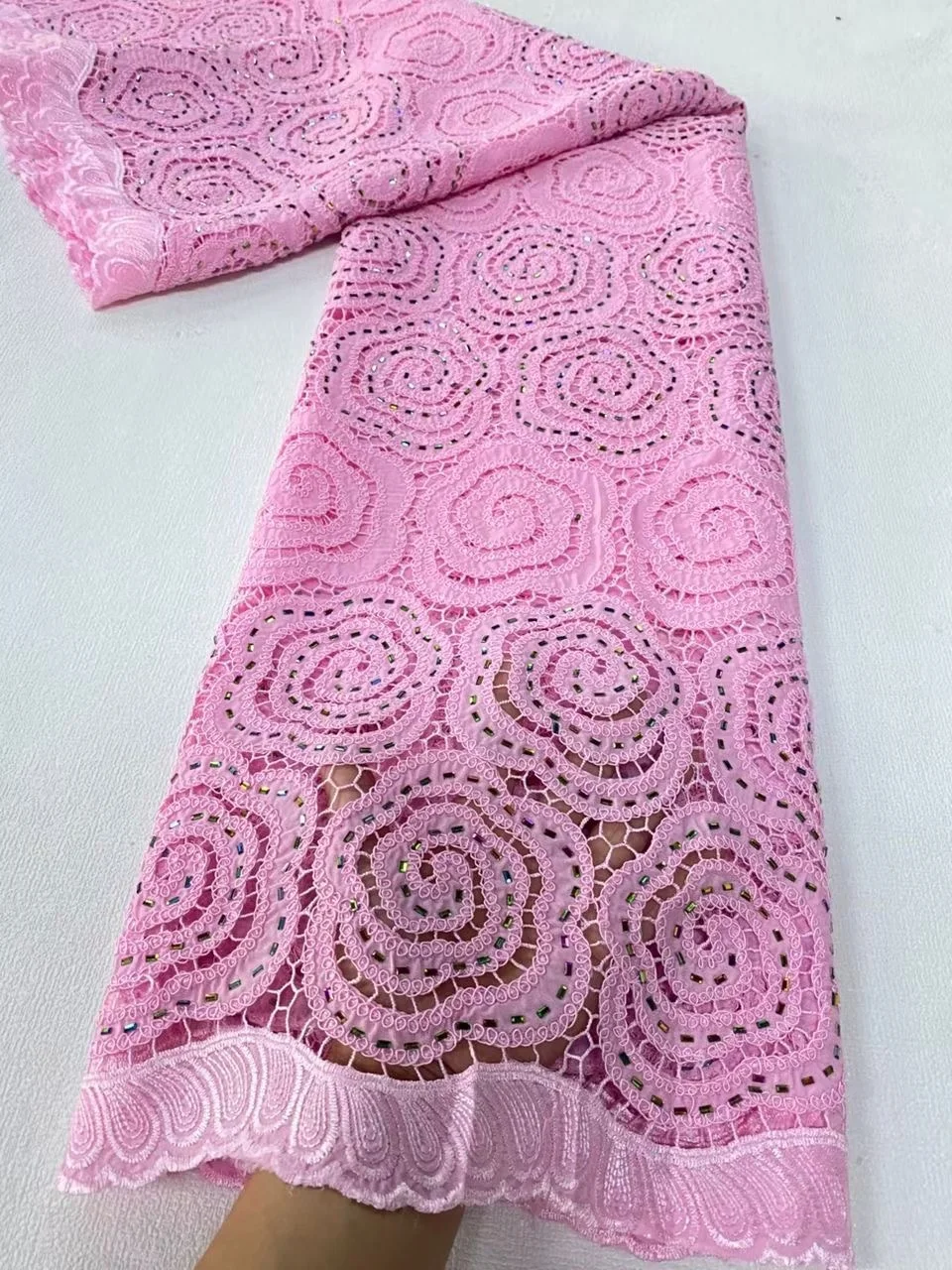 

Nigerian Tulle Lace Fabric for Sewing, Wedding Embroidery Dress, Chiffon High Quality Party Guipure, Cotton JL511 5Yard, 2025