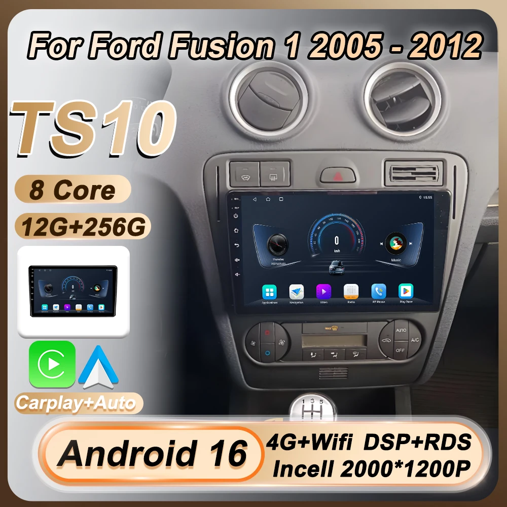 

For Ford Fusion 1 2005 - 2012 Android 16 2 Din Car Radio Multimedia Video Player Carplay Stereo Head Unit Touch Screen GPS Wifi