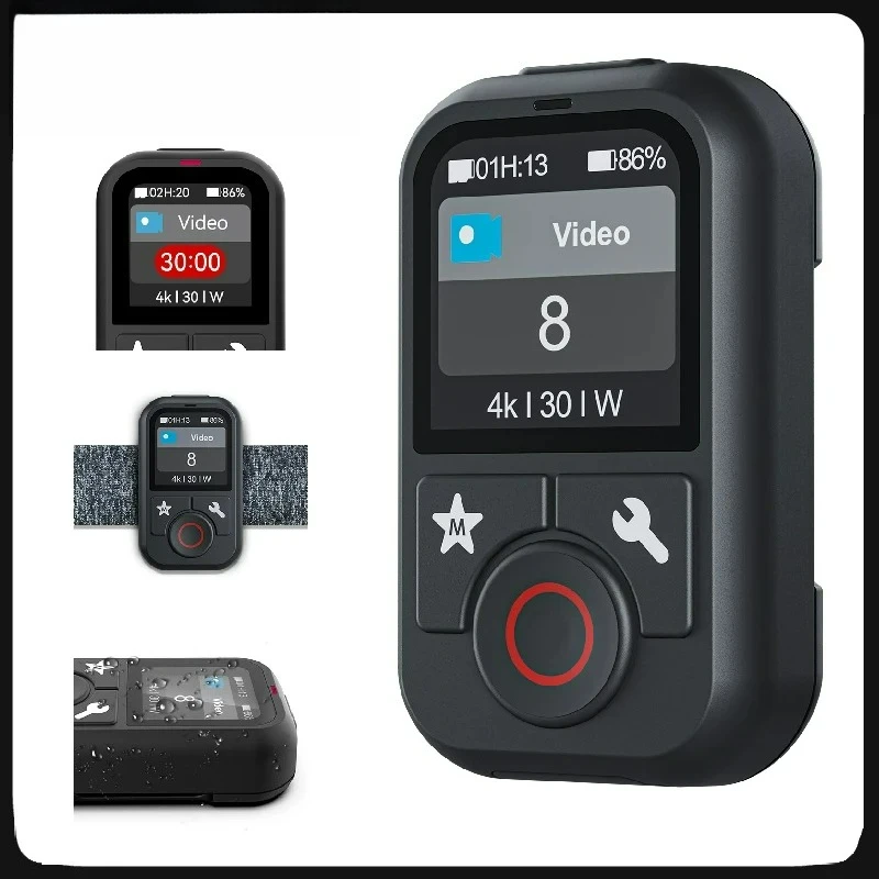 

Водонепроницаемый Bluetooth-пульт дистанционного управления для GoPro Hero 13 12 11 10 9 8 Max с ремешком на запястье для аксессуаров для экшн-камер