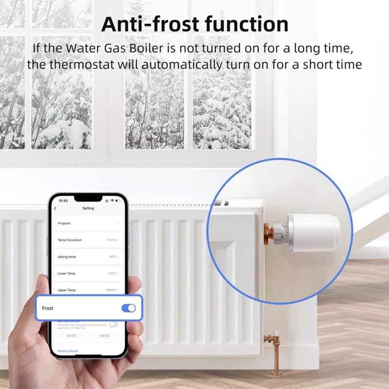 Smart Thermostatic Radiator Valve Programmable App Remote Temperature Controller Work For Alexa Google Home