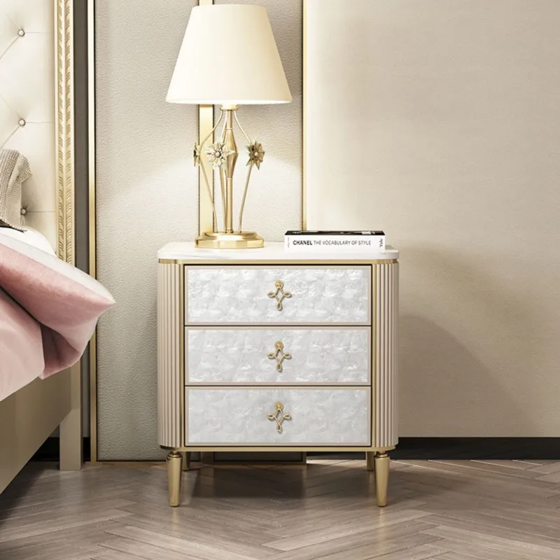 

Delicacy Design Simple Bedside Table Glamour Unique Elegant Luxury Nightstand Small Quality Mesa De Noche Bedroom Furniture