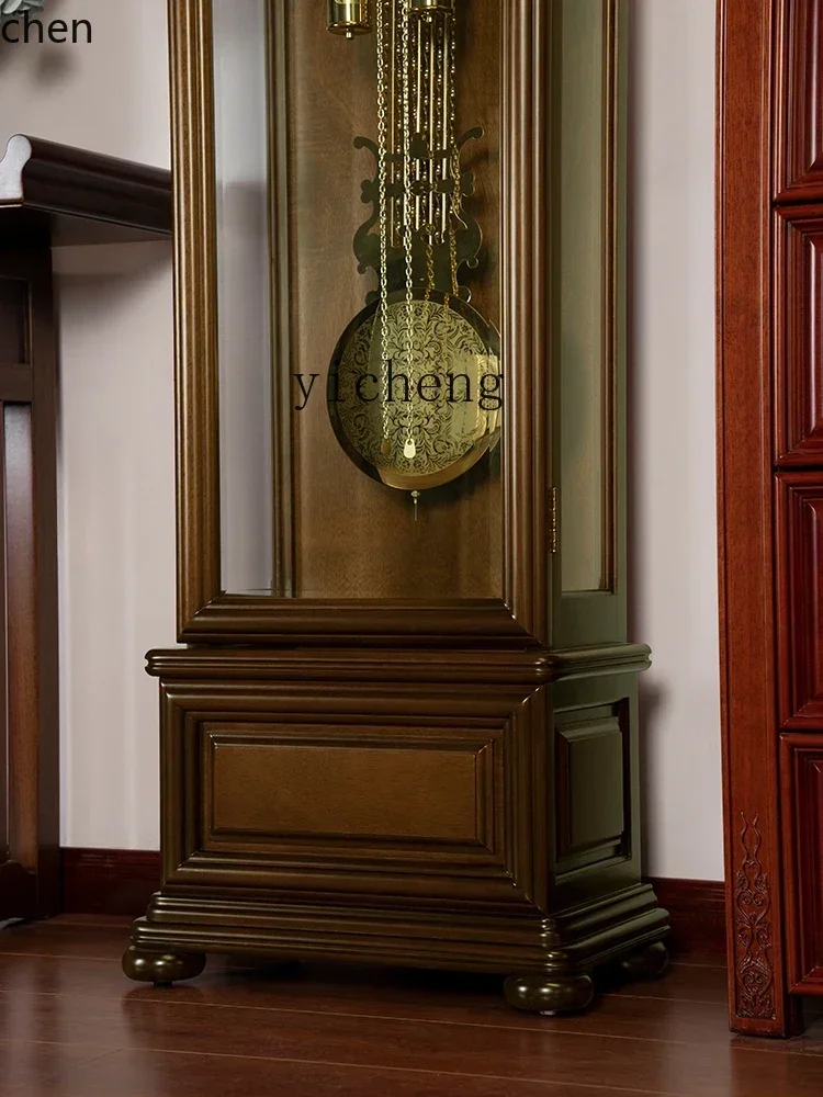 V8 floor clock living room home new Chinese European large desk clock retro vertical pendulum clock
