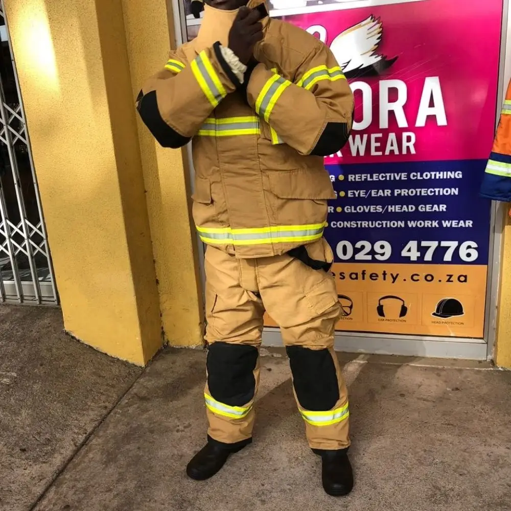 Traje de bombero Nomex, equipo de Turnout con certificado Iso, cumple con los estándares En469 y Nfpa1971, ignífugo