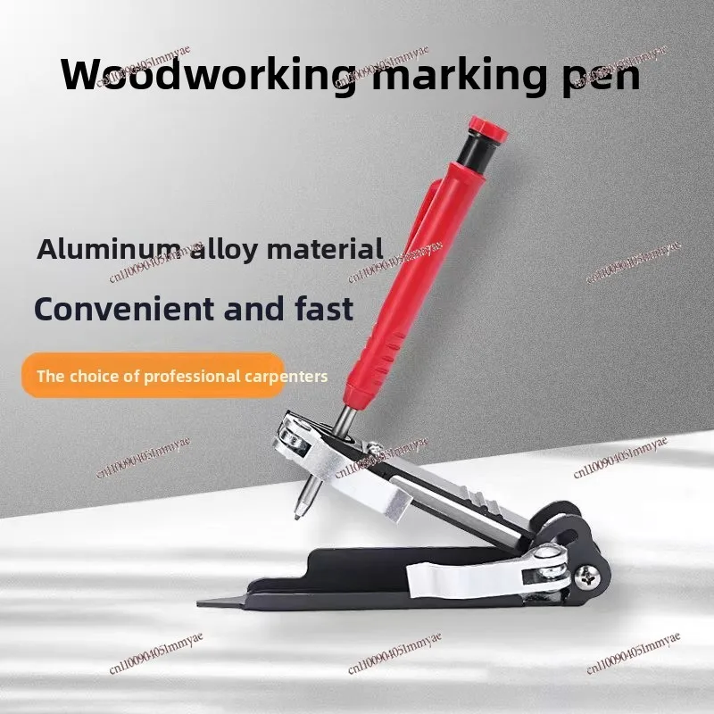 Type Picker Multifunctional Woodworking Graffiti Line Writing Tool Aluminum Alloy DIY Measurement with Deep Hole Profile