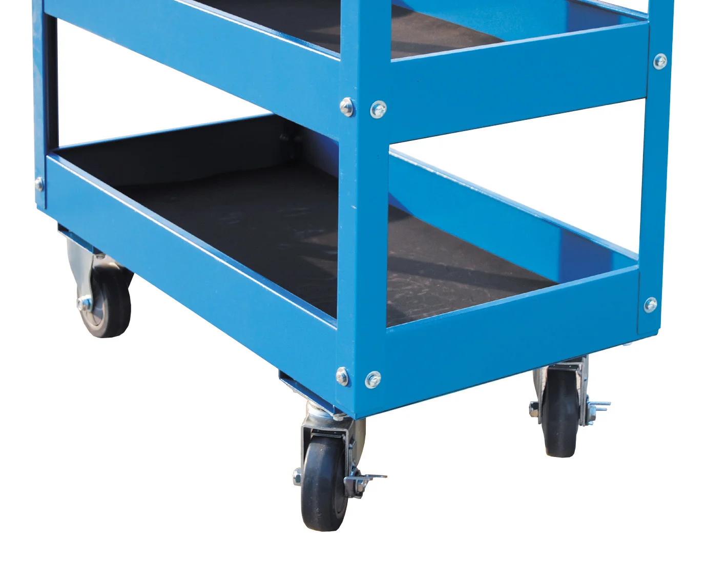 Rolling Book Trolley com alças e rodas, Home Storage Cart, 3 Tier, Ferramenta